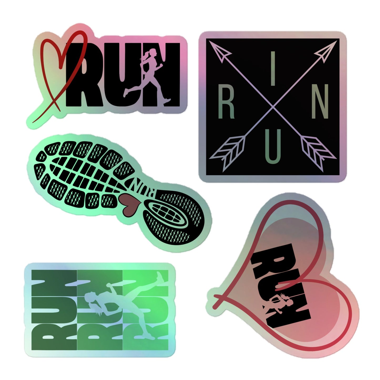Holographic Running Sticker Pack - The Running Collective