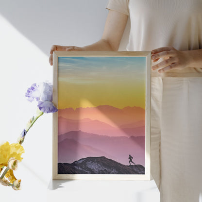 Morning Run Golden Sky Poster