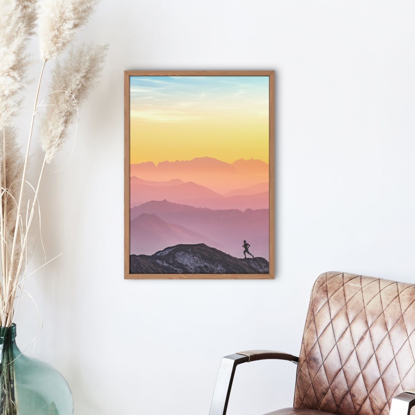 Morning Run Golden Sky Poster