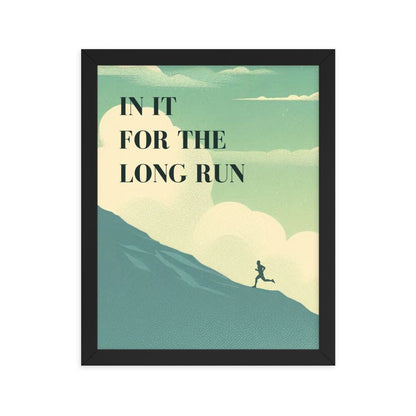 In It For the Long Run - Vintage Running Poster - The Running Collective