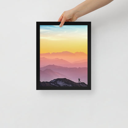 Morning Run Golden Sky Poster - The Running Collective