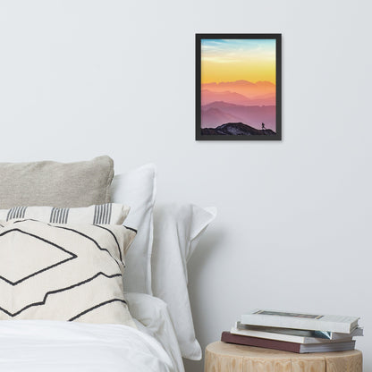 Morning Run Golden Sky Poster - The Running Collective