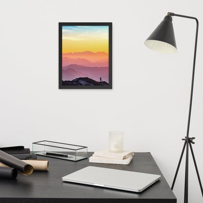 Morning Run Golden Sky Poster - The Running Collective